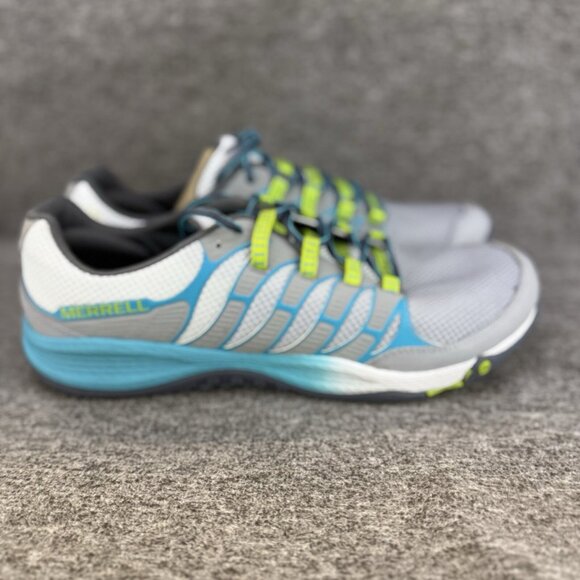 ✅Merrell Allout Fuse Trail Running Shoes Womens Size 11 Sleet/Lime J06324 *STAIN - Picture 10 of 13